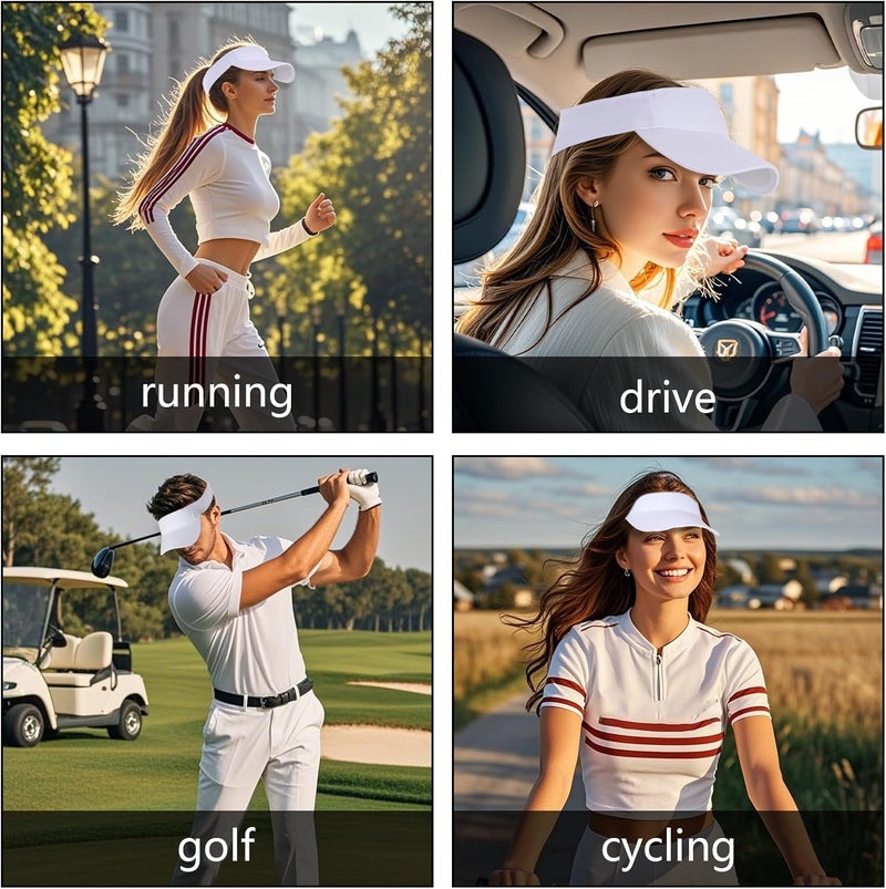 Rbenxia 1PC Adjustable Sport Visors Sun Visor Hats Cap Visors for Women and Men - Image 5